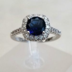 18k Over Sterling Sapphire Ring